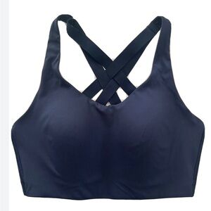 Lululemon Energy Sport Bra High Support 32DD True Navy Blue - Cross Straps